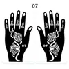 Plantillas Populares de Tatuaje de Henna Transfronterizas, Plantillas de Tatuaje Temporales para Manos, Plantillas para Pintura de Manos de Boda, Plantillas para Pintura de Manos de Escenario
