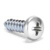 Tornillo autorroscante de cabeza plana, cabeza redonda y cola puntiaguda, endurecido en zinc azul y blanco, endurecido de 2,9 a 5,5