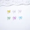 Decorações de Arte para Unhas Mini Laços Cor de Doce Transparente, Acessórios Fofos para Unhas, Laços de Fita, Acessórios de Unha Usáveis
