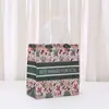 Loja de Roupas Florais de Luxo Leve Bolsa de Mão Personalizada Estética de Alto Padrão Sacola de Presente para Compras Sacola Não Tecida Espessada