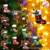 Novas Meias de Natal Xadrez Saco de Presente Meia de Natal Saco de Presente Saco de Presente de Natal Pingente Decorativo Transfronteiriço