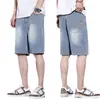 Shorts de Mezclilla Finos de Verano para Hombre con Estampado de Cielo Estrellado, Marca de Tendencia Estilo Americano 2026 Nuevos Shorts Casuales Rectos Sueltos a la Rodilla