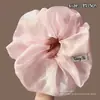 Scrunchie de cetim brilhante de alta qualidade estilo coreano para mulheres, adequado para rabos de cavalo baixos, penteados de coque e como acessório de cabelo