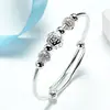 Pulsera de cuentas con capullos de peonía, diseño giratorio redondo, estilo coreano sencillo