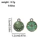 Serie Oceánica Joyería DIY Aleación Galvanizada Delfín y Varios Peces Colgantes Pendientes Verdes Materiales para Collares Accesorios