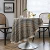 Toalha de mesa Imaki Yunmei, verde, jacquard, flor, redonda, grossa, fornecimento direto da fábrica
