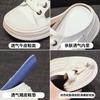 Sandalias y pantuflas antideslizantes de suela gruesa para mujer, zapatos de talla grande 41-43, verano, baotou, medias pantuflas para usar, zapatos de piel de vaca con agujeros huecos