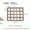 Estante para Juego de Té Estilo Chino Nuevo de Madera Maciza, Estante de Almacenamiento para Tetera y Tazas de Té de Madera de Paulownia Quemada, Estante de Rejilla Montado en la Pared