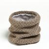 Bufanda de invierno para hombres y mujeres, color liso, combina con todo, forro polar, cálida, tejida, combinación de lana para cuello de abrigo, cuello alto