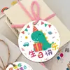 Cartão Lua Cheia Bebê Personalizado Etiqueta Lembrança Banquete 100 Dias Cartão Decorativo Caixa de Açúcar Bolo de Casamento Cartão de Aniversário Infantil