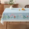 Mantel Estilo Pastoral para Uso Doméstico, Impermeable y a Prueba de Aceite, Tela Protectora de Mesa, Mesa de Café de Lujo Ligero y Alta Estética