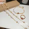 ¡Resplandor de Luna! Pulsera de Perlas con Flor de Circonita Estilo Francés, Sensación de Lujo Ligero y Alta Gama, Accesorio de Mano Versátil Vintage