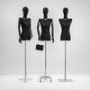 Maniquí de Medio Cuerpo para Mujer con Hombros Rectos Negros, Accesorios de Exhibición para Tienda de Ropa, Maniquí de Cuerpo Completo para Ventana