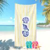 Toalla de Playa Azul Minimalista Artística Más Vendida en Amazon Transfronterizo Toalla de Baño con Estampado Creativo de Bikini