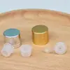 Frasco conta-gotas para óleo essencial com anel de madeira de bambu fosco, cor chá, preto, azul, verde fosco; frasco para amostra de perfume fosco, branco fosco, recarregável.