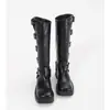 Botas de Cavaleiro com Solado Grosso para Mulheres 2025 Novas Verão e Outono Sem Joelho Marrom Ocidental Cowboy Sichuan Cano Alto Sapatos Longos