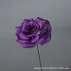Flor de Rosa Artificial de Tallo de Hierro de Cabeza Única Materiales de Decoración de Bodas Tienda de Centro Comercial al por Mayor Pared de Flores para Paisajismo Flores Artificiales