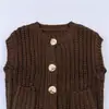 2026 Transfronterizo Aliexpress Más Vendido Ropa de Mujer al por Mayor Nuevo Estilo Chaleco de Punto sin Mangas de Punto Grueso
