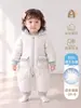 Macacão de Neve de Inverno para Bebê 2026 90 Penas de Pato Branco Jaqueta de Penas para Meninas com Capuz Roupa Externa Espessa para Carregar Bebê Macacão Roupas de Engatinhar