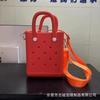 Enfoque transfronterizo en el mercado europeo super tienda eva bolso de hombro cruzado se puede equipar con correa de hombro del mismo color bolso tote de gelatina