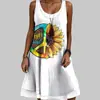 Vestido europeo y americano transfronterizo con estampado digital 3D, vestido largo casual sin mangas para mujer, vestido largo para mujer