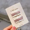 Estilo Coreano Punto de Lujo Ligero Sello para Flequillo Todo Incluido Pinza de Tela Pinza Ajustada para Flequillo Infantil Pinza Lateral para Estudiantes de Primaria Sello para Cabello Suelto Femenino