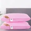 Novo Núcleo de Travesseiro Transmissão ao Vivo Algodão Amigável à Pele Veludo de Pena Núcleo de Travesseiro Borda de Malha Tridimensional Estrelado Grade de Três Linhas Atacado de Travesseiros