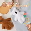 Xiaohongshu Bonito Pingente de Boneca de Urso de Pelúcia Bonito Desenho Animado Bolsa de Boneca de Urso Celular Pingente de Casal em Estoque