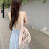 Vestido Largo Azul Estilo Puro Deseo de Verano con Cruz en el Pecho y Espalda Descubierta para Mujer, Ceñido a la Cintura, Elegante, Hombros Descubiertos, Línea A