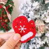 Presilha de Cabelo de Pelúcia Tricotada Infantil de Natal Ano Novo Acessórios de Cabelo para Bebê Vermelhos Papai Noel Rena Presilha BB