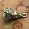 Cabaça de cobre pequeno pingente de latão esculpido rico fofoca cabaça chaveiro saco antigo cobre antigo pequeno bronze ware