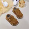 Zapatos de Piel con Velcro para Niñas 2026 Primavera y Otoño Nuevos Estilo Británico Moda Infantil Zapatos Casuales Zapatos Casuales para Bebé