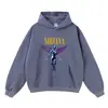 Sudadera Estampada Estilo Americano, Peso Pesado 420g, Corte Holgado Oversize, Con Capucha y Sin Cierre, Sudadera con Capucha Lavada y Desgastada