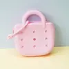 Mini monedero, billetera pequeña para niños, bolsa de silicona con agujeros de dibujos animados, bolsa DIY para teléfono móvil y cosméticos, bolsa para auriculares, bolsa de playa