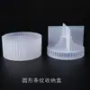 Molde de Caixa de Armazenamento DIY de Resina de Cristal Papoula Caixa de Joias de Armazenamento Listrada Redonda Molde de Silicone Venda por Atacado