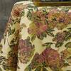 Chaqueta Vestido de Lujo Ligero Seda Dorada Repujada Floral Grande Teñida con Hilo Moda Retro Europea Primavera y Otoño Tejido Jacquard Decorativo