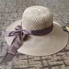 Fabricante de Sombreros Wenling Venta al por Mayor Sombreros de Sol para Mujeres, Sombreros de Protección Solar con Cintas, Sombreros de Ala Ancha, Protección Solar Transpirable