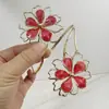 Joyería Transfronteriza Europea y Americana, Pulsera de Brazo Hueca con Patrón Irregular, Anillo de Brazo de Flor Tridimensional con Goteo de Aceite Personalizado y Atmosférico