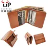 Cartera corta de cuero genuino para hombre Rakuten japonesa, multifunción, gran capacidad, monedero, moda, tela RFID