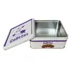 Caixa de estanho quadrada para embalagem de presente, caixa para sabonete artesanal, caixa para biscoitos, caixa para vela de aromaterapia, caixa para doces, caixa com janela.