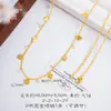 Collar Puzuo de Estrella de Cinco Puntas y Corazón con Borla, Chapado en Oro de 24 Quilates, Color Duradero, con Zirconia, Diseño de Lujo Ligero para Usar en Capas como Cadena para Clavícula