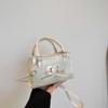 Bolsa de ombro pequena quadrada estilo coreano, leve, luxuosa, alta beleza, valor, outono 2024, nova moda, arco, simples, bolsa transversal para deslocamento