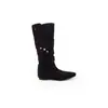 Primer Encuentro Temporada 4cm de altura interior que aumenta~doble uso estilo coreano de punta con hebilla botas plisadas de media pantorrilla para mujer, nuevo para otoño e invierno botas largas