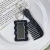 Novo Estilo Fresco Pente com Glitter Espelho de Maquiagem Chaveiro Pingente Acessório para Bolsa DIY Amazon
