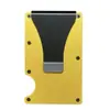AMAZON AMAZON venta caliente aleación de aluminio RFID tarjetero para tarjetas tarjetero anti-robo cepillo tarjeta de crédito tarjeta bancaria cartera