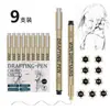 Amazon Pluma Aguja Pluma de Dibujo Técnico Pluma de Contorneado para Diseño de Cómics Set de 12 Líneas Pluma Ultra Fina Especial