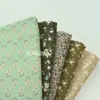 Tejido de Sarga de Algodón Cepillado, Pijamas de Otoño e Invierno, Pequeños Estampados Florales Cálidos, Ropa para Niños, Telas para Ropa de Casa