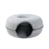 Nido de Gato de Fieltro, Transpirable, Casa para Gatos de Cuatro Estaciones, Forma Redonda Hecha a Mano, Extraíble y Lavable, Cierre de Cremallera, Juguete para Gatos Rosquilla