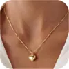 Collar Colgante de Moda Europea y Americana Transfronteriza Sencillo de Amor Nueva Cadena para Clavícula de Mujer Sencillo Temperamento Collar de Lujo Ligero