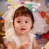 Nuevo Estilo Super Hada Princesa Twist Dopamina Stick Velo Accesorios para el Cabello de Cumpleaños de Bebé Pinzas para el Cabello Lindas para Niñas Accesorios para el Cabello de Fotografía